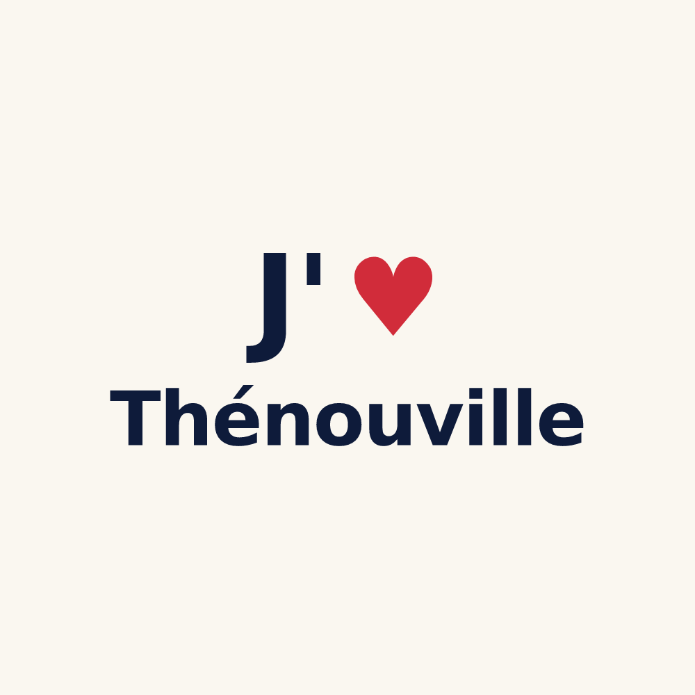 Tasse personnalisée Thénouville — design J'aime Thénouville