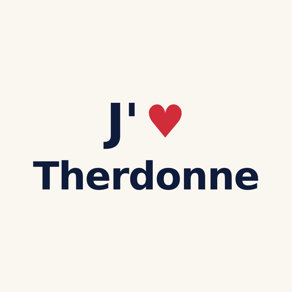 Tasse personnalisée Therdonne — design J'aime Therdonne