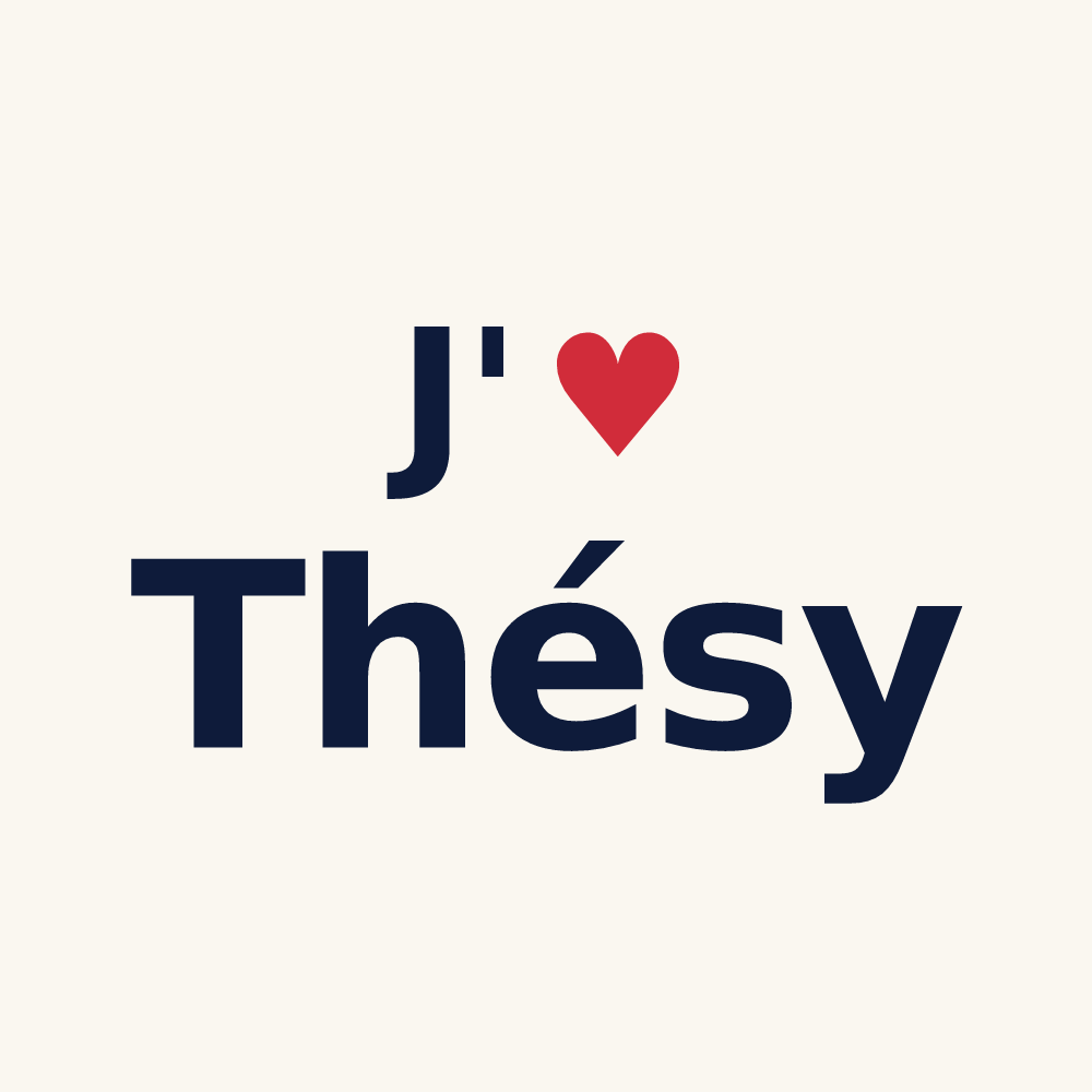 Tasse personnalisée Thésy — design J'aime Thésy