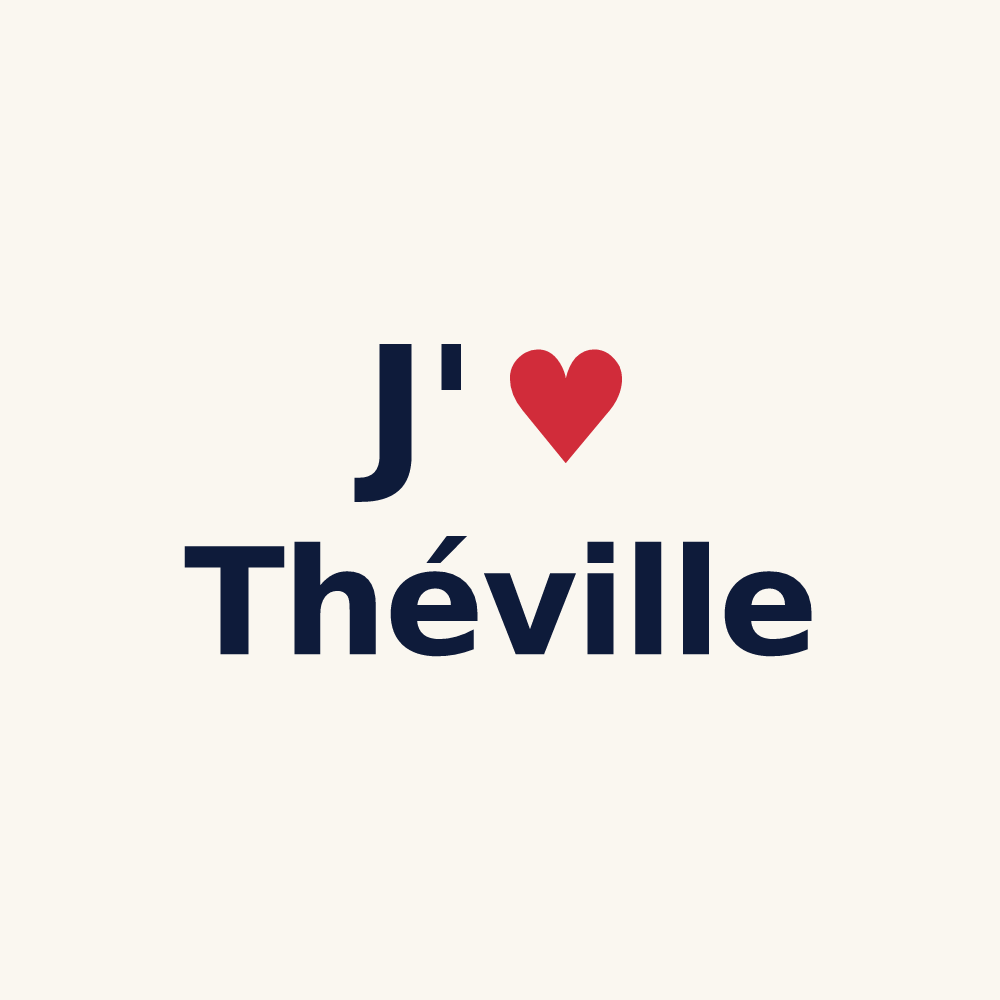 Tasse personnalisée Théville — design J'aime Théville