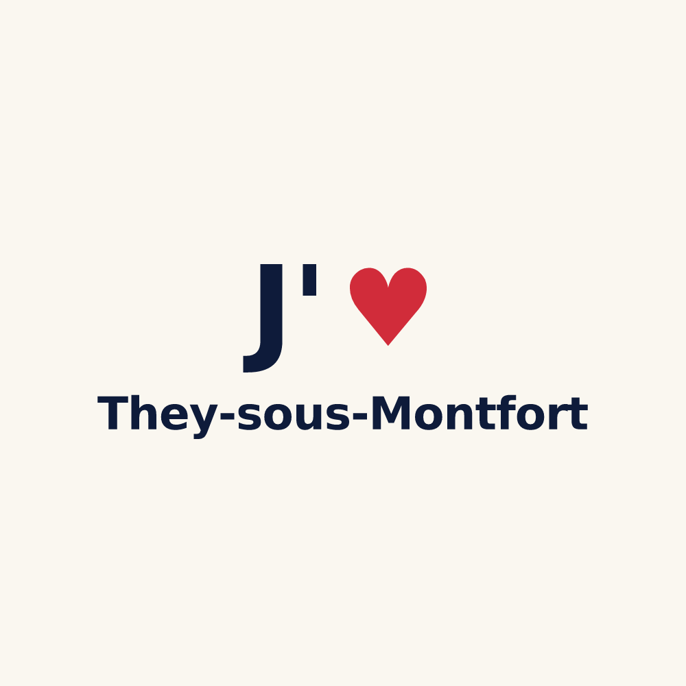 Tasse personnalisée They-sous-Montfort — design J'aime They-sous-Montfort