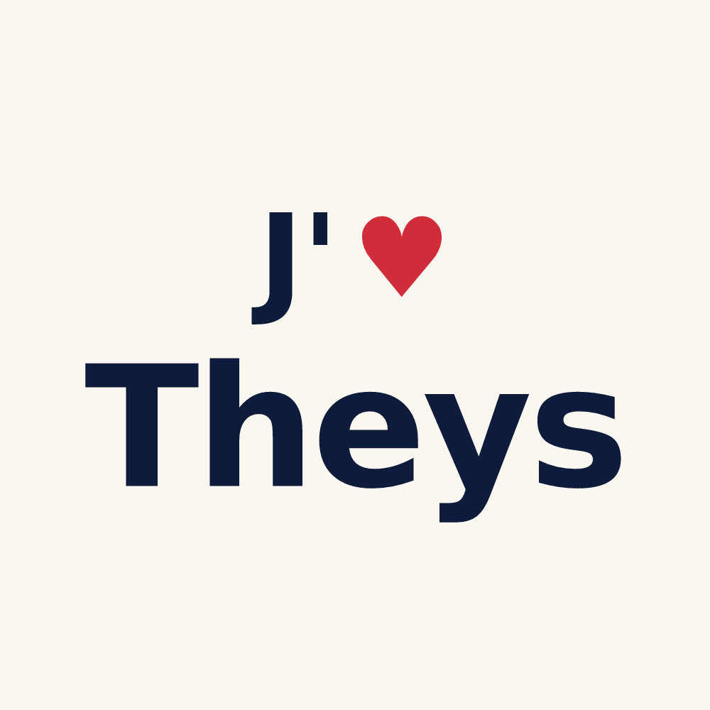 Tasse personnalisée Theys — design J'aime Theys