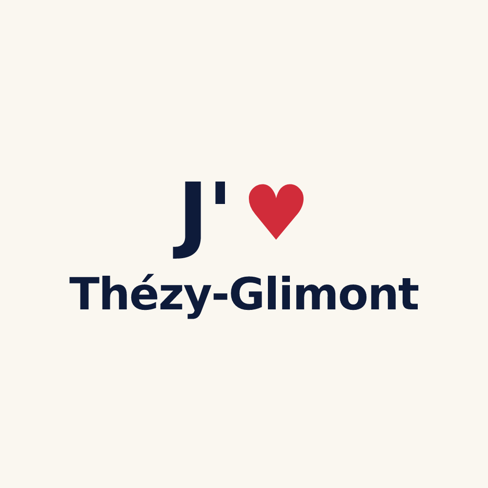 Tasse personnalisée Thézy-Glimont — design « J'aime Thézy-Glimont » imprimé sur la tasse