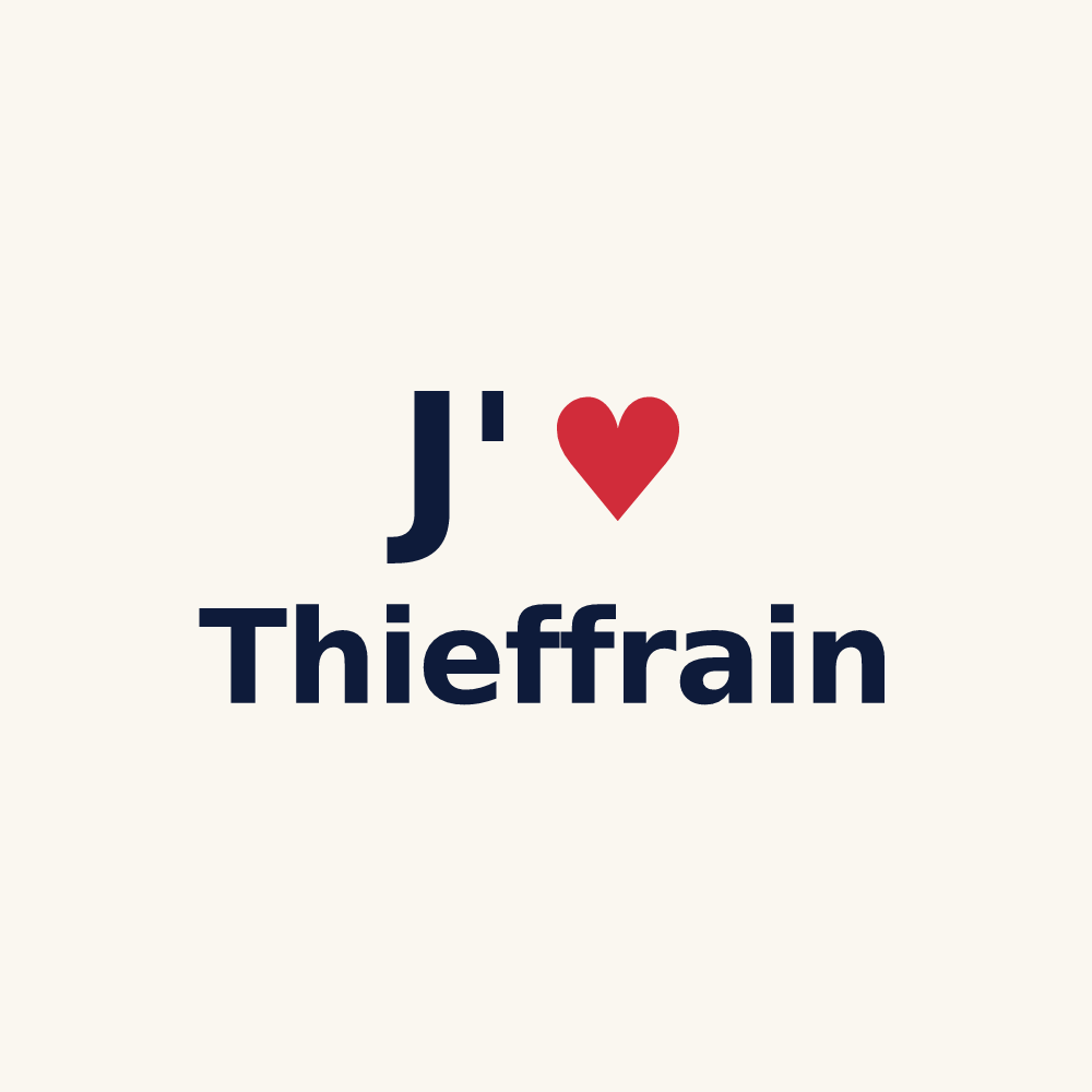 Tasse personnalisée Thieffrain — design J'aime Thieffrain