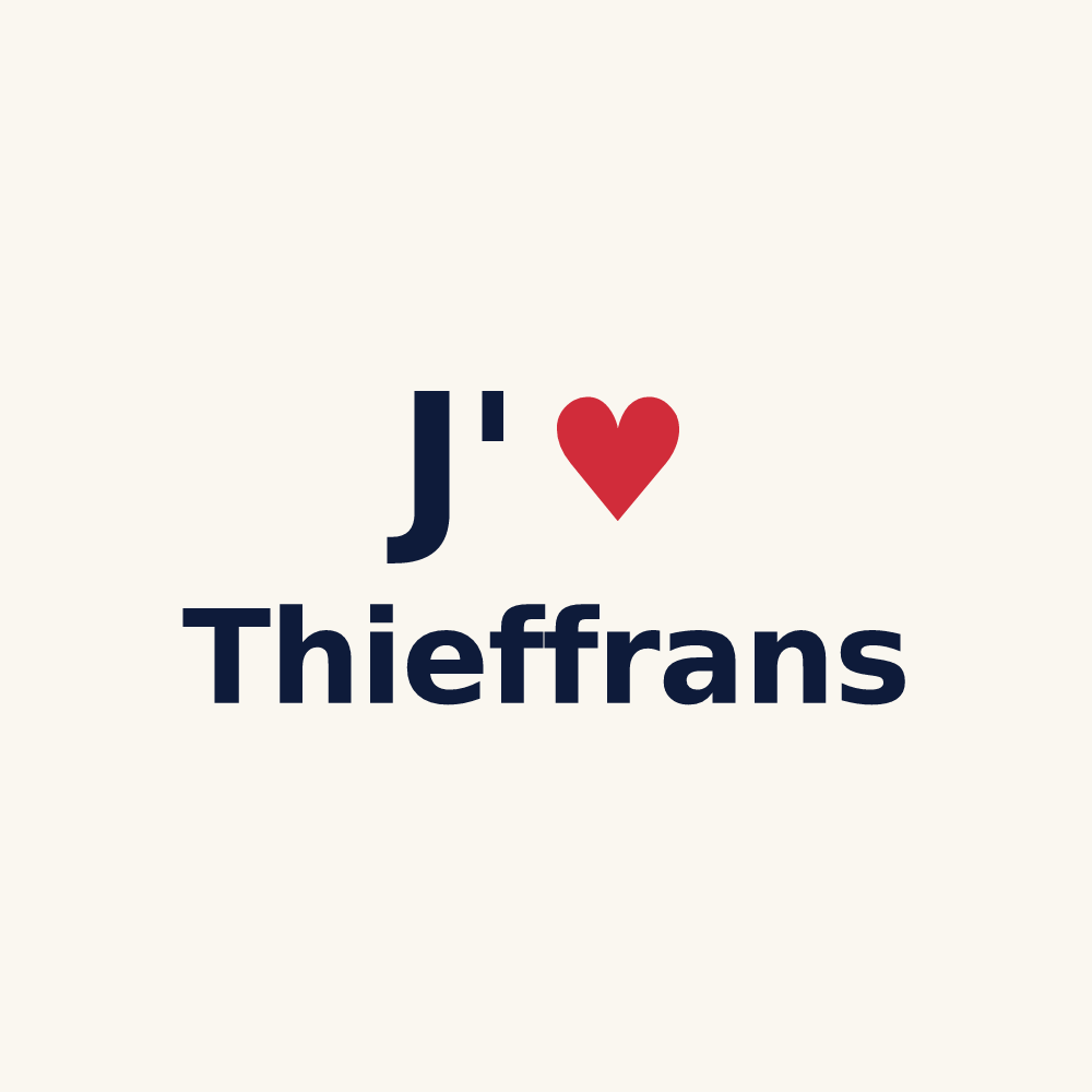 Tasse personnalisée Thieffrans — design J'aime Thieffrans