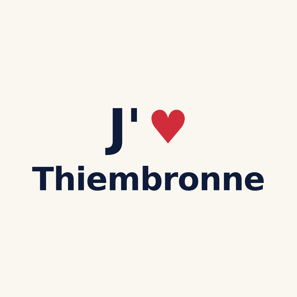 Tasse personnalisée Thiembronne — design J'aime Thiembronne