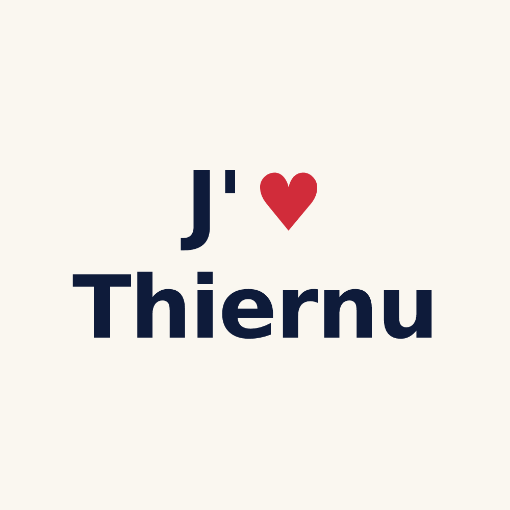 Tasse personnalisée Thiernu — design J'aime Thiernu