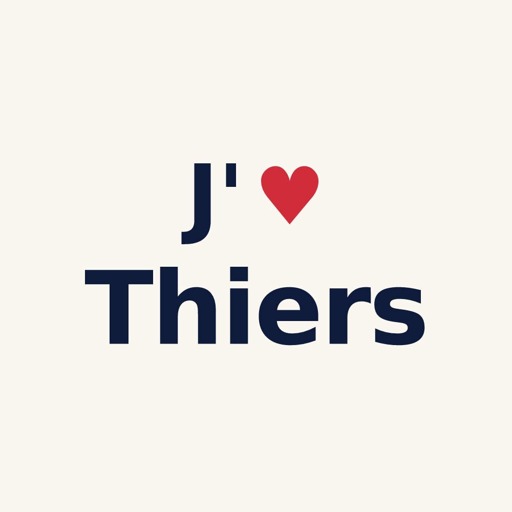 Tasse personnalisée Thiers — design J'aime Thiers