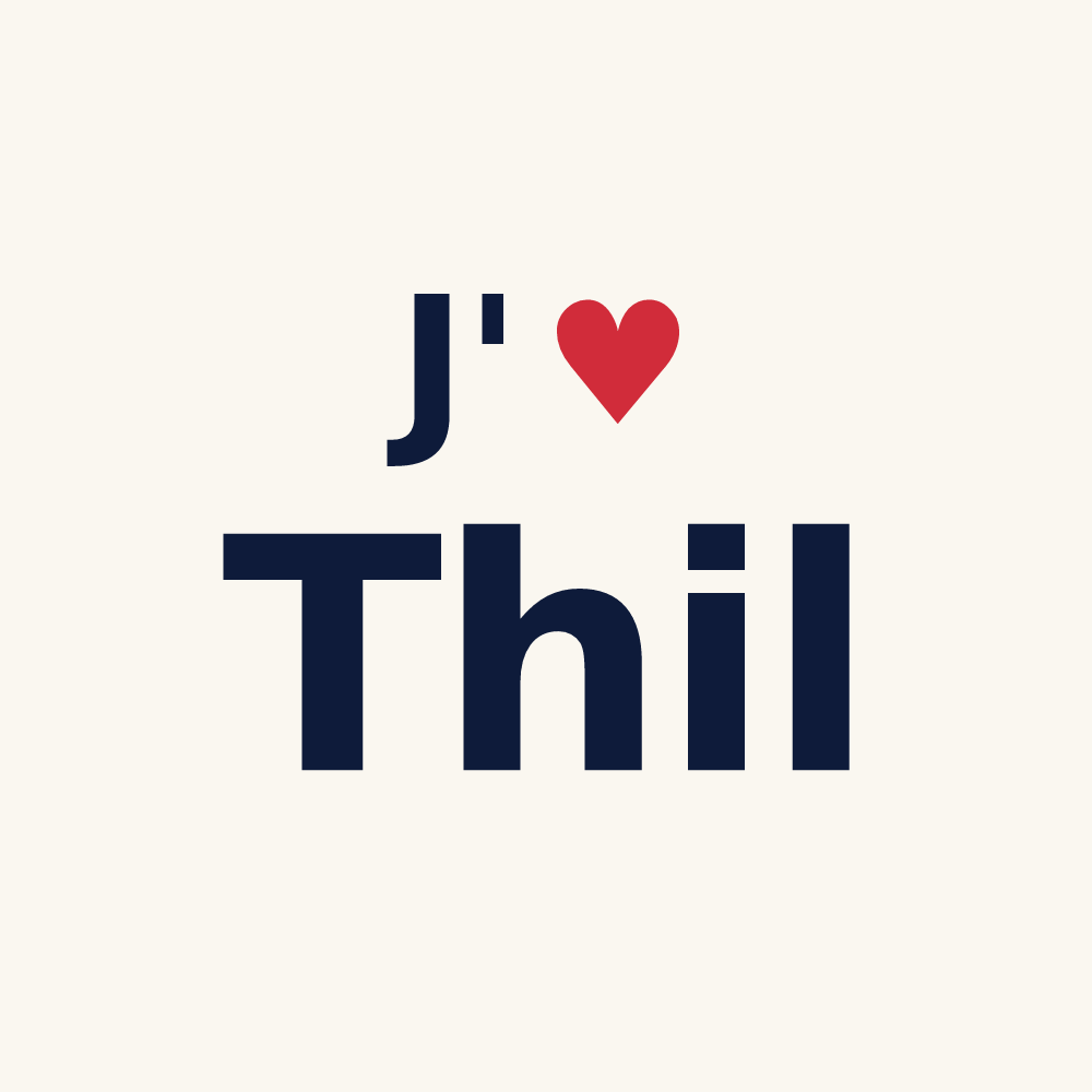 Tasse personnalisée Thil — design J'aime Thil