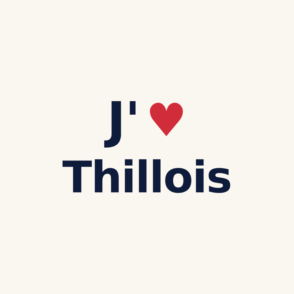 Tasse personnalisée Thillois — design J'aime Thillois