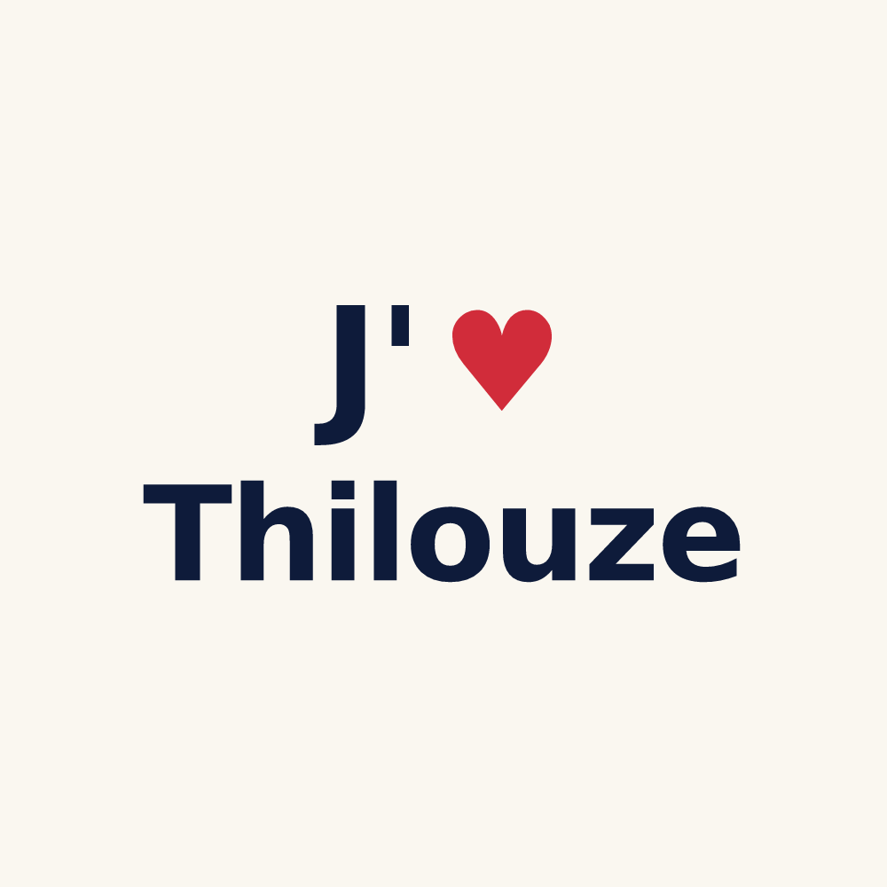 Tasse personnalisée Thilouze — design J'aime Thilouze