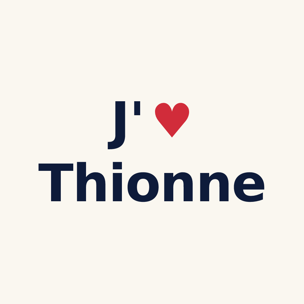 Tasse personnalisée Thionne — design J'aime Thionne