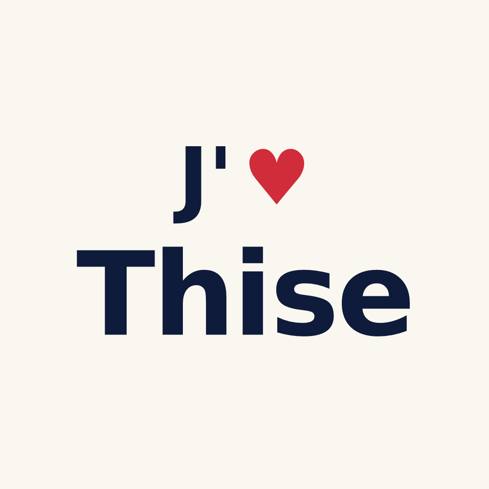 Tasse personnalisée Thise — design J'aime Thise
