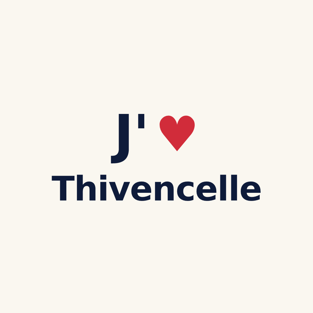 Tasse personnalisée Thivencelle — design « J'aime Thivencelle » imprimé sur la tasse