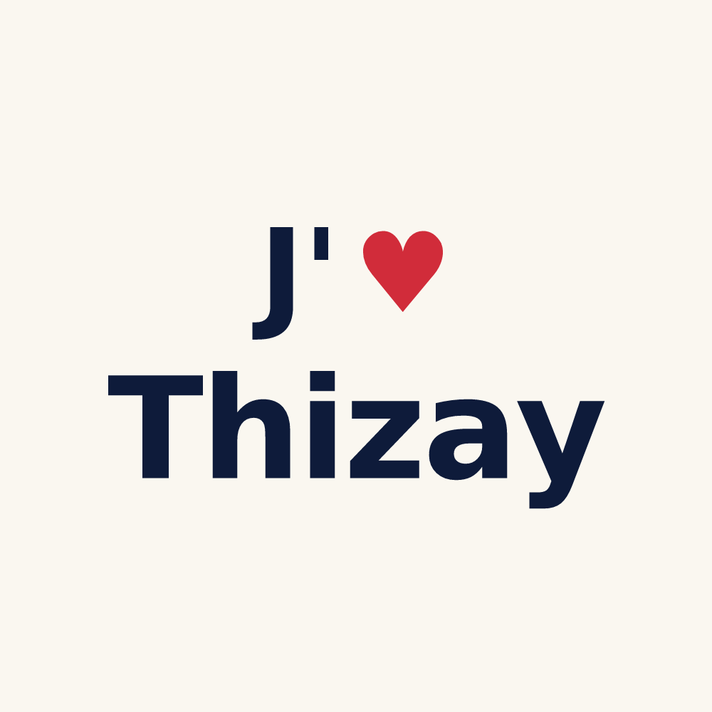 Tasse personnalisée Thizay — design J'aime Thizay