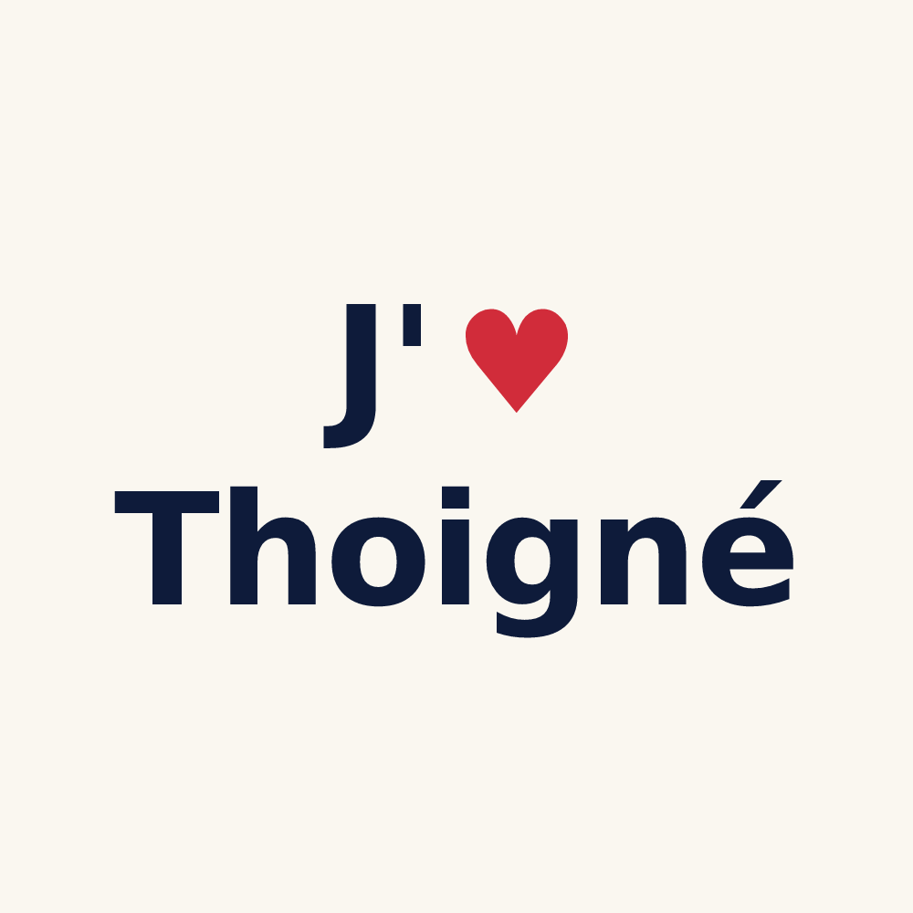Tasse personnalisée Thoigné — design J'aime Thoigné