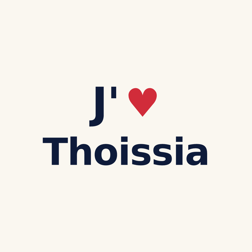 Tasse personnalisée Thoissia — design « J'aime Thoissia » imprimé sur la tasse
