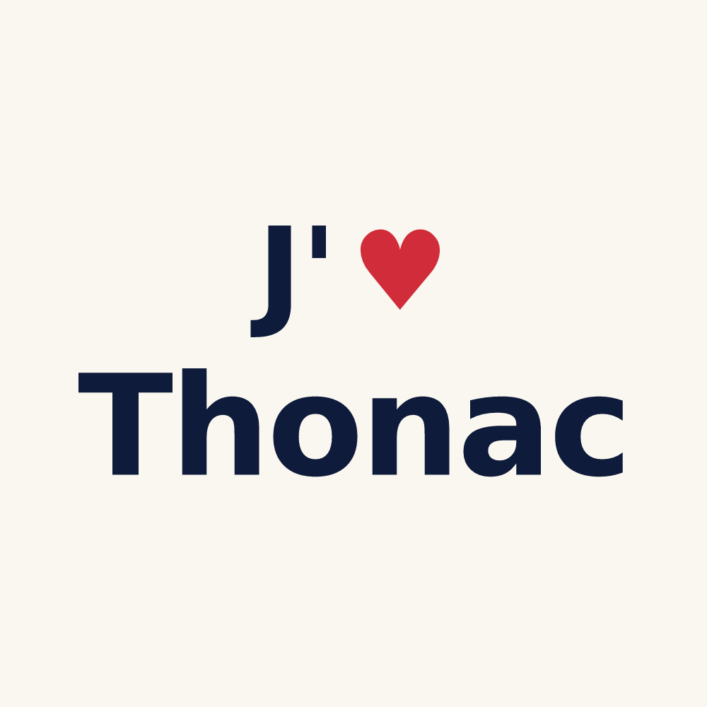Tasse personnalisée Thonac — design J'aime Thonac