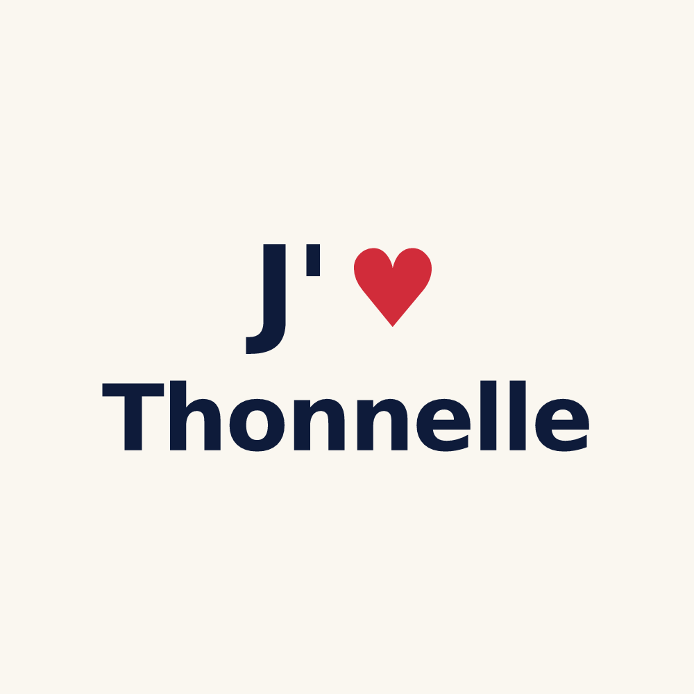 Tasse personnalisée Thonnelle — design J'aime Thonnelle