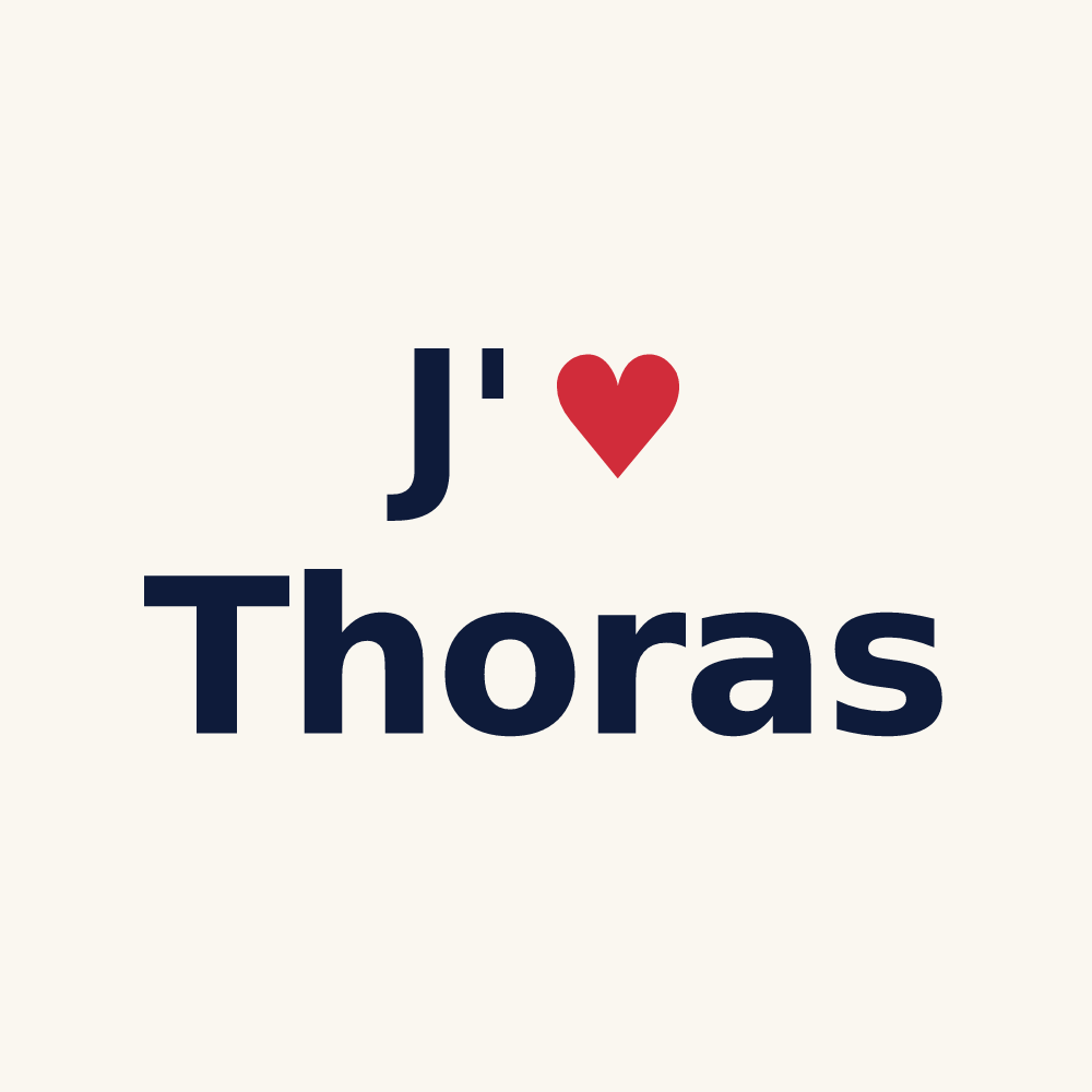 Tasse personnalisée Thoras — design J'aime Thoras