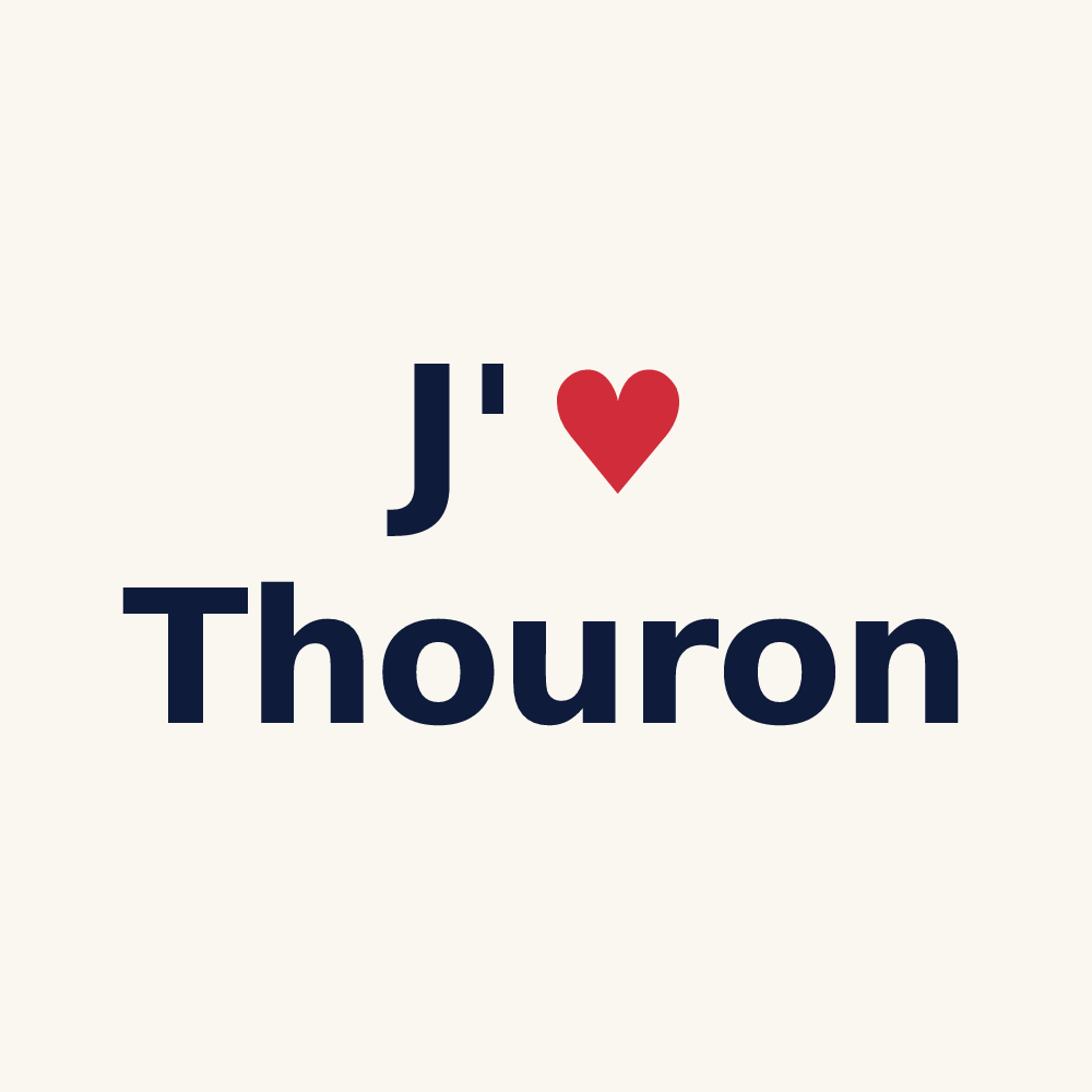 Tasse personnalisée Thouron — design J'aime Thouron