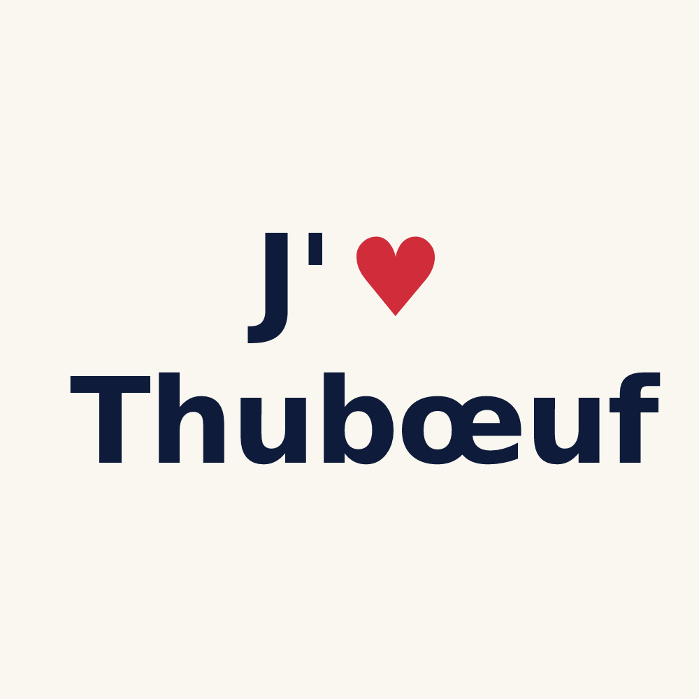 Tasse personnalisée Thubœuf — design J'aime Thubœuf