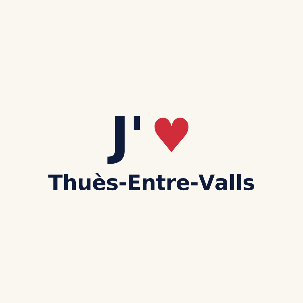 Tasse personnalisée Thuès-Entre-Valls — design J'aime Thuès-Entre-Valls