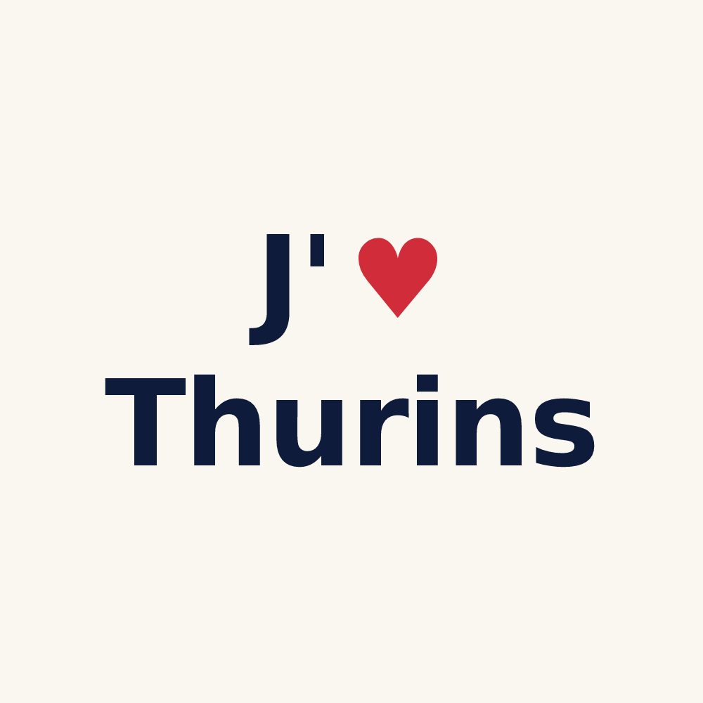 Tasse personnalisée Thurins — design J'aime Thurins