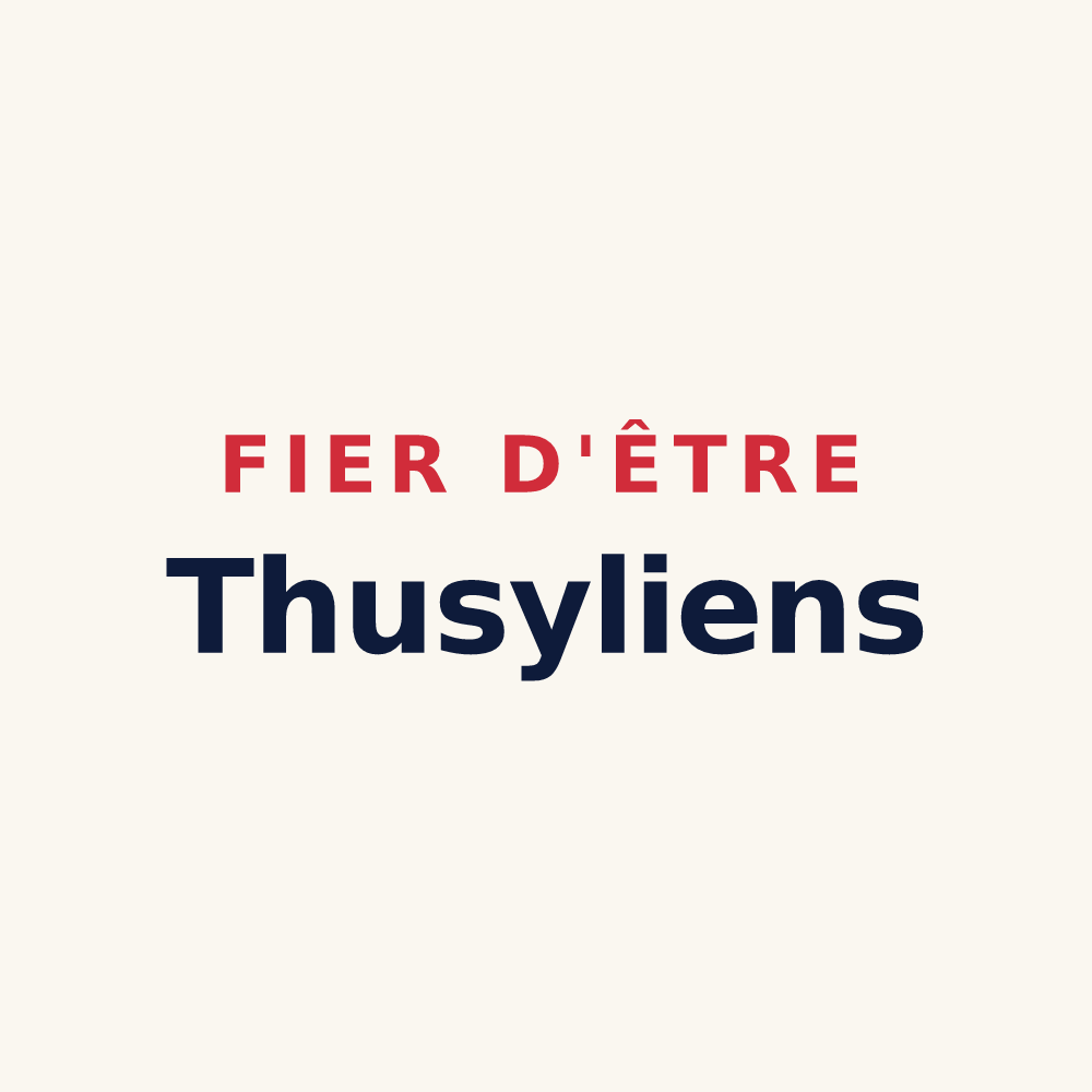 Tasse « Fier d'être Thusyliens » — design pour Thusy