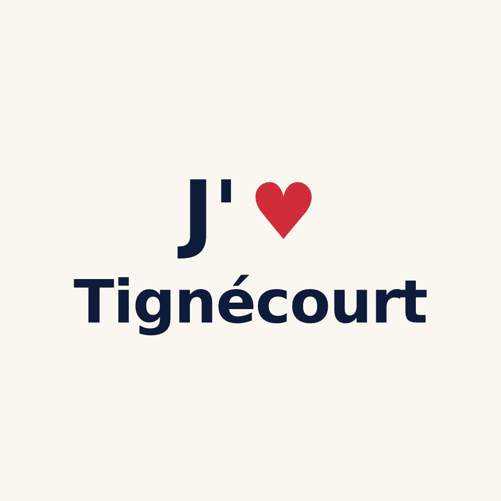 Tasse personnalisée Tignécourt — design J'aime Tignécourt