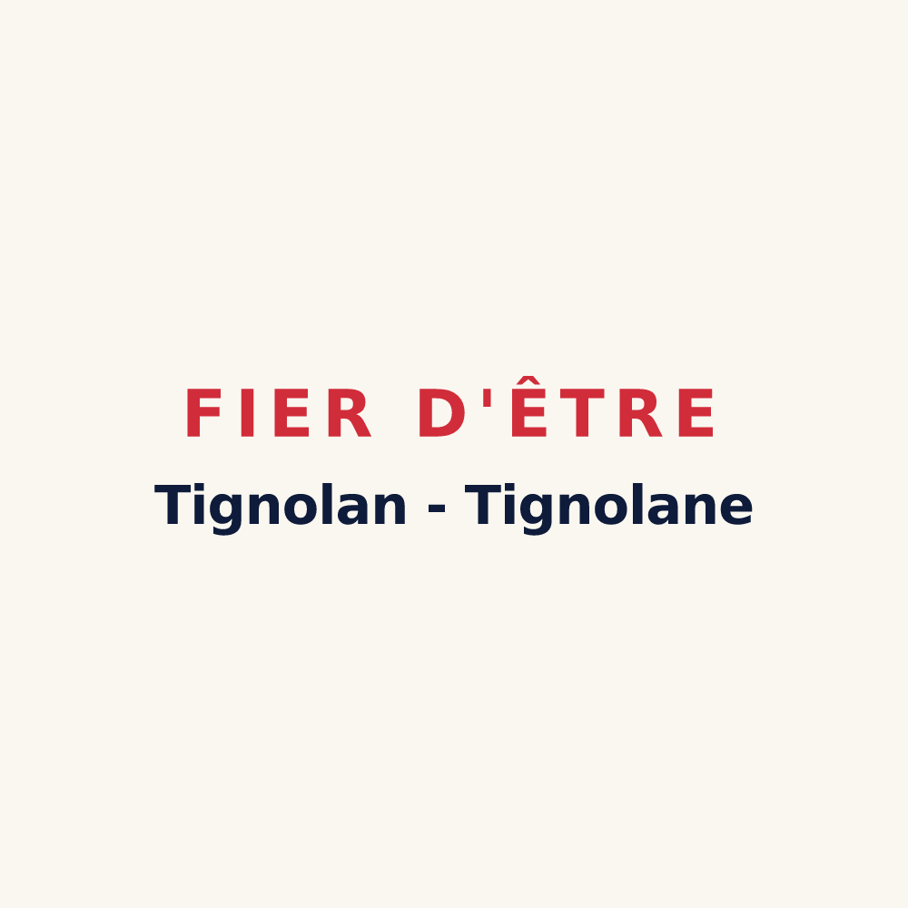 Tasse « Fier d'être Tignolan - Tignolane » — design pour Tignieu-Jameyzieu