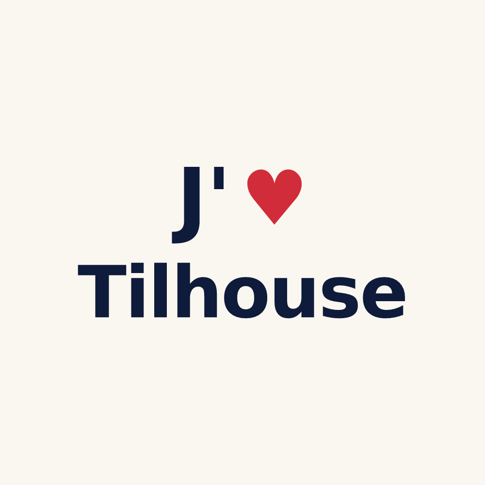 Tasse personnalisée Tilhouse — design « J'aime Tilhouse » imprimé sur la tasse