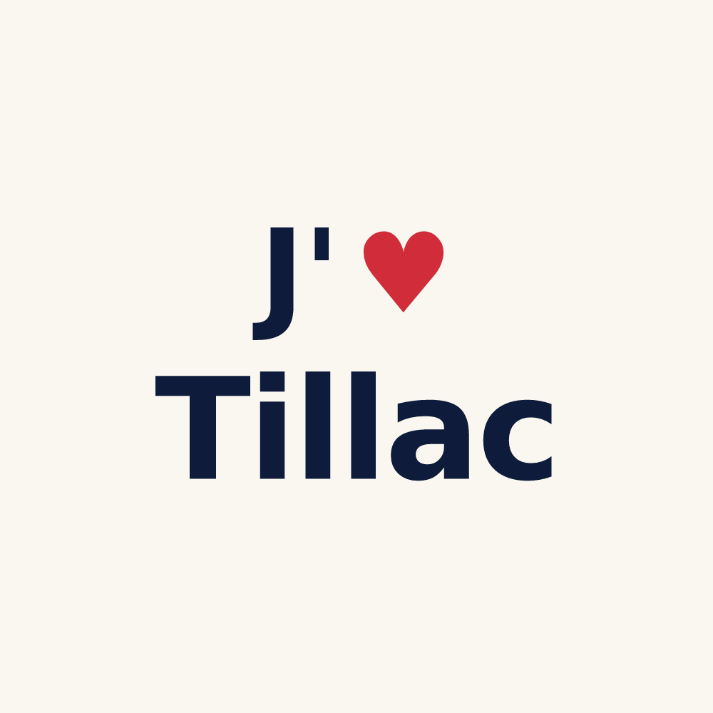 Tasse personnalisée Tillac — design J'aime Tillac