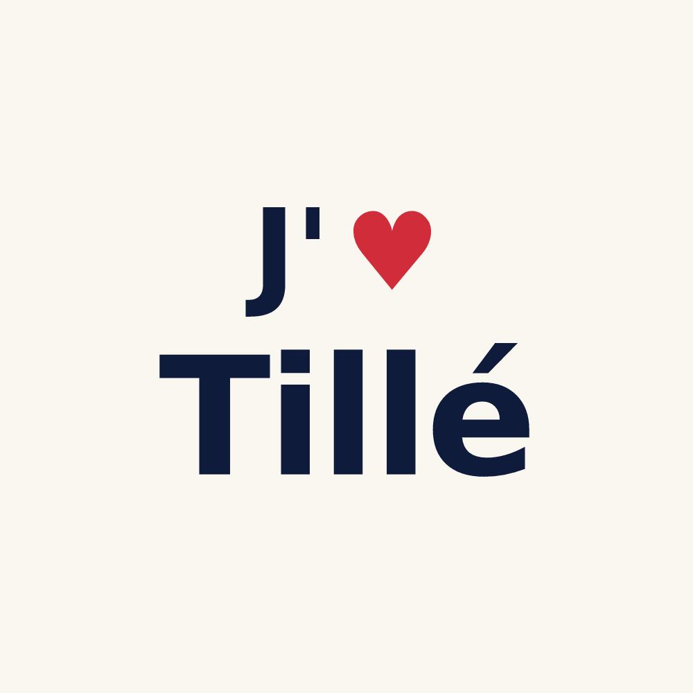 Tasse personnalisée Tillé — design J'aime Tillé