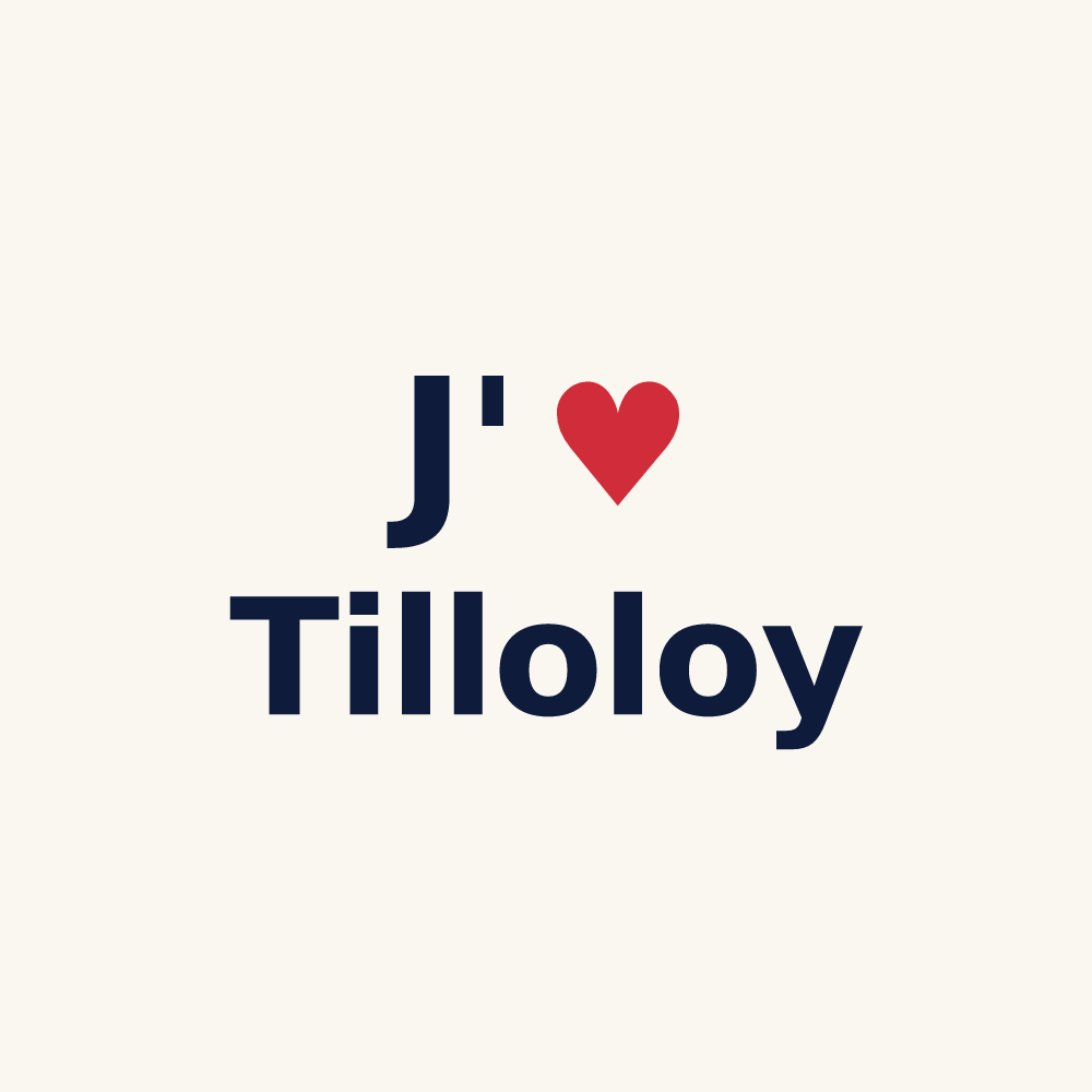 Tasse personnalisée Tilloloy — design J'aime Tilloloy