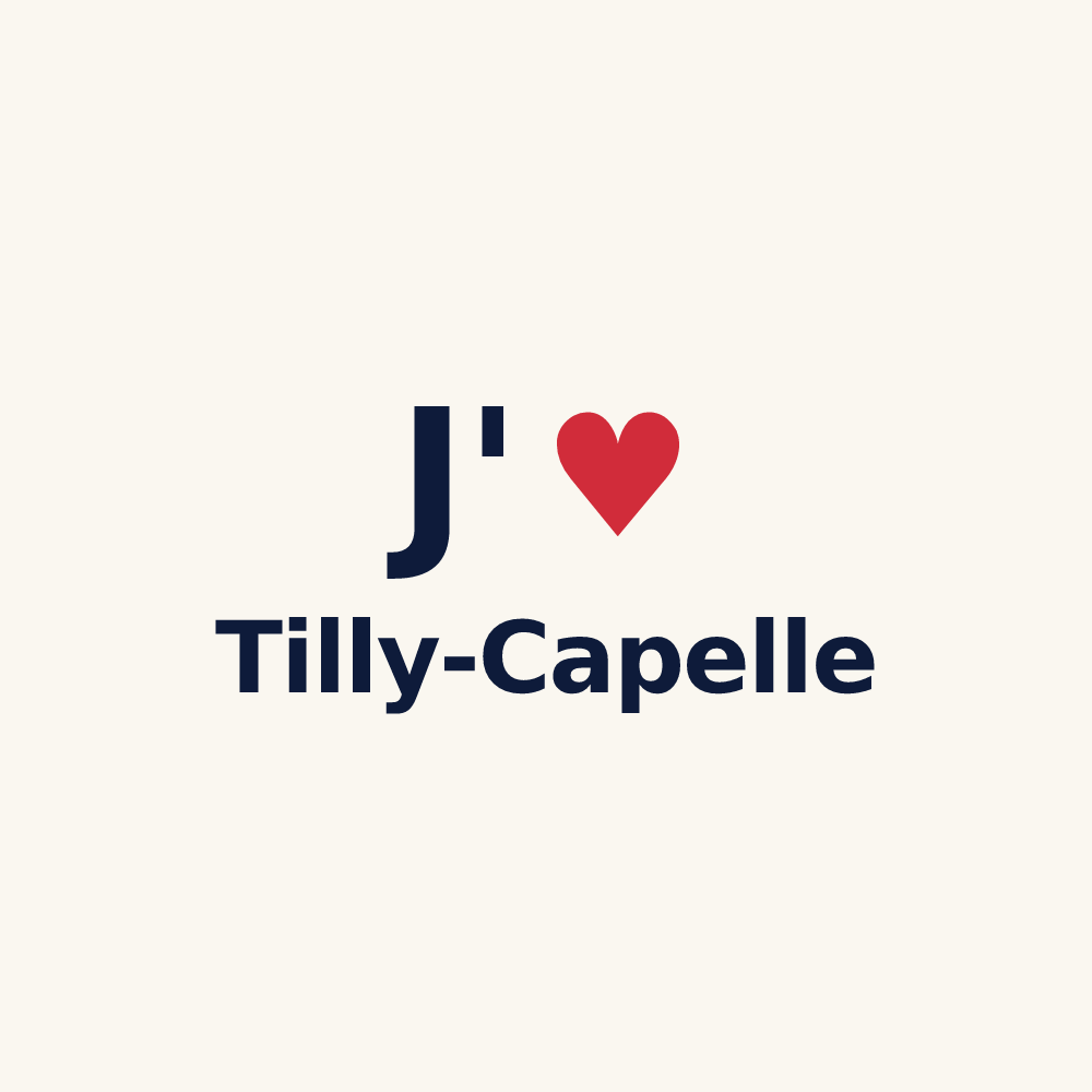Tasse personnalisée Tilly-Capelle — design « J'aime Tilly-Capelle » imprimé sur la tasse