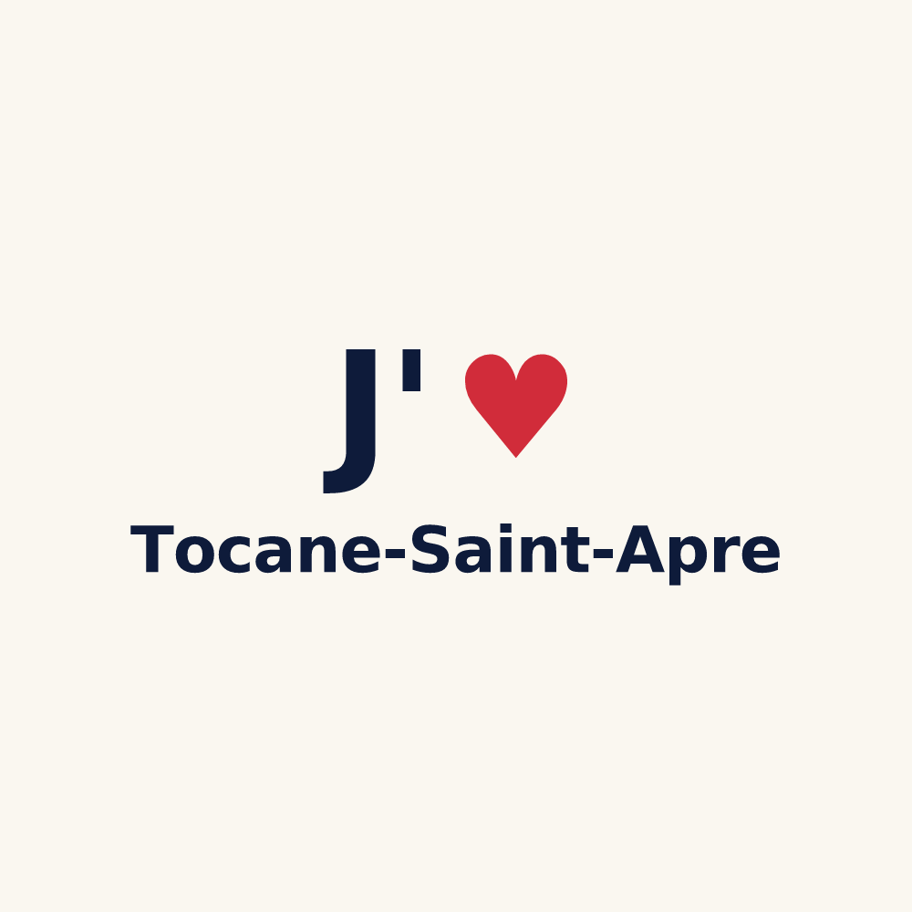 Tasse personnalisée Tocane-Saint-Apre — design J'aime Tocane-Saint-Apre