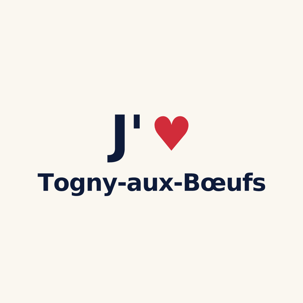 Tasse personnalisée Togny-aux-Bœufs — design J'aime Togny-aux-Bœufs
