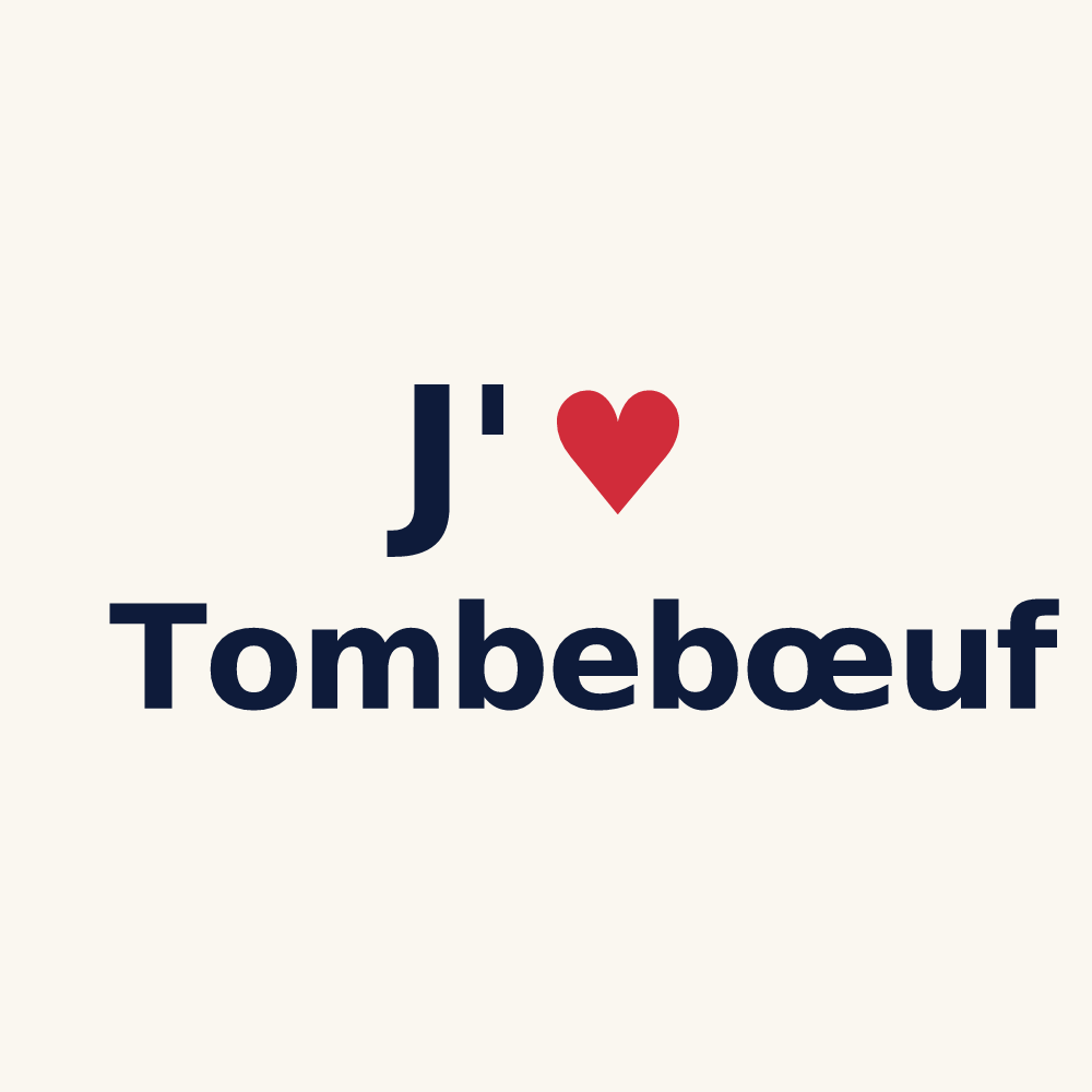 Tasse personnalisée Tombebœuf — design J'aime Tombebœuf