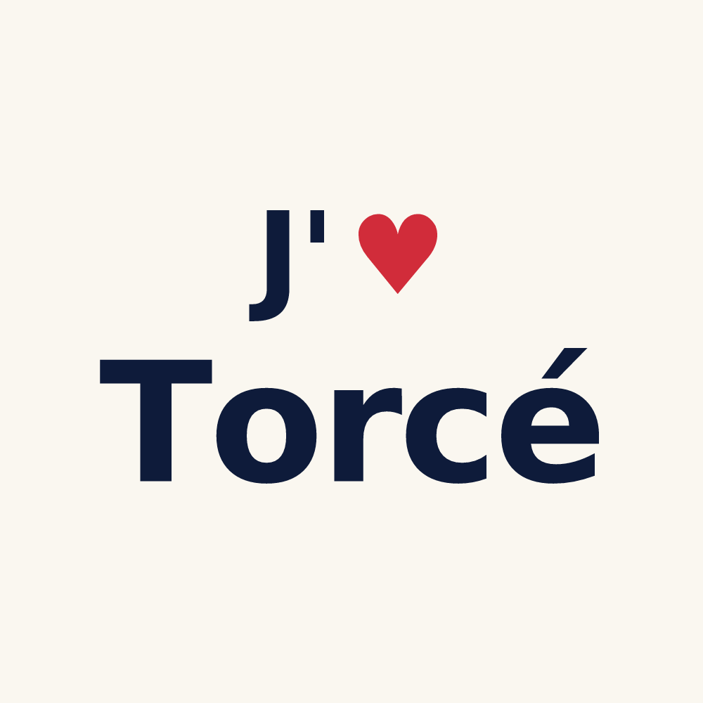 Tasse personnalisée Torcé — design « J'aime Torcé » imprimé sur la tasse