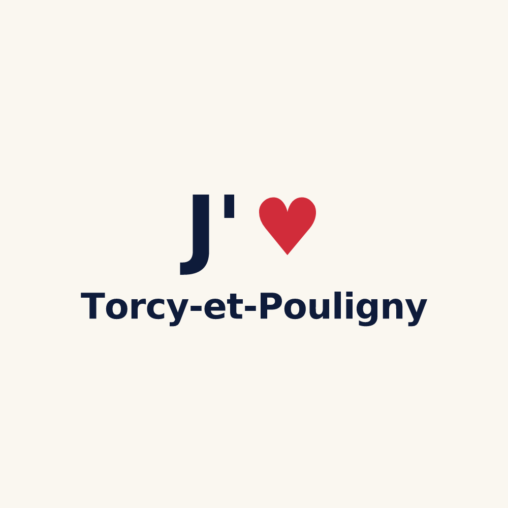 Tasse personnalisée Torcy-et-Pouligny — design J'aime Torcy-et-Pouligny