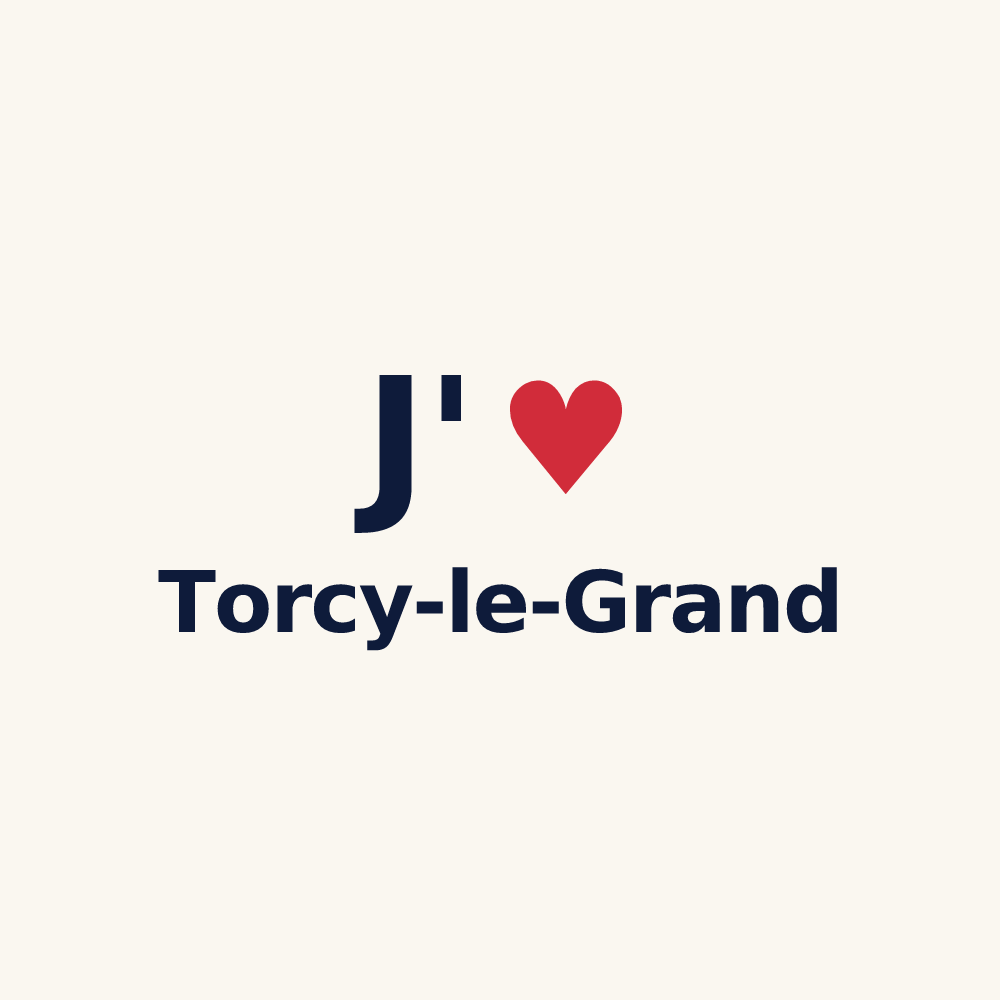 Tasse personnalisée Torcy-le-Grand — design J'aime Torcy-le-Grand