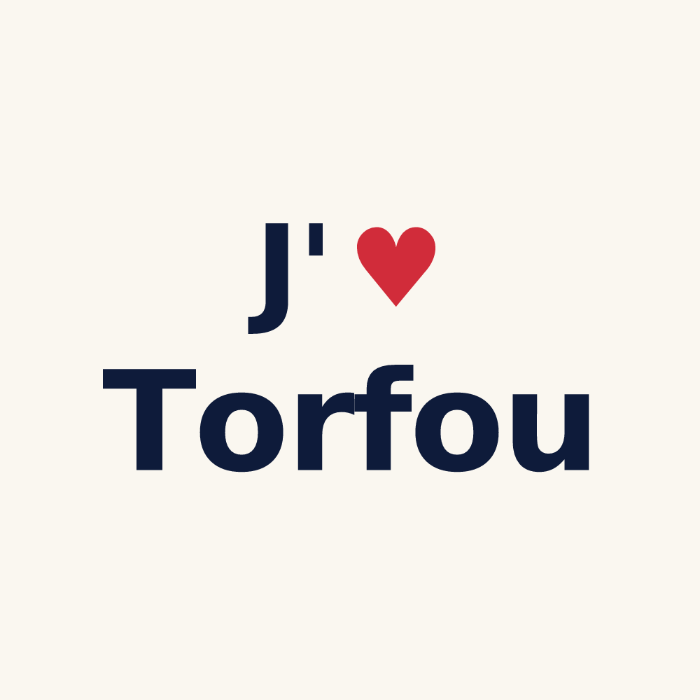 Tasse personnalisée Torfou — design J'aime Torfou