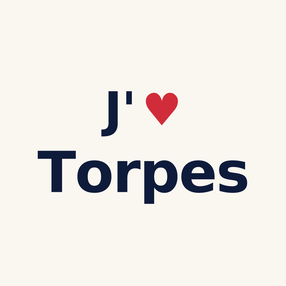 Tasse personnalisée Torpes — design « J'aime Torpes » imprimé sur la tasse