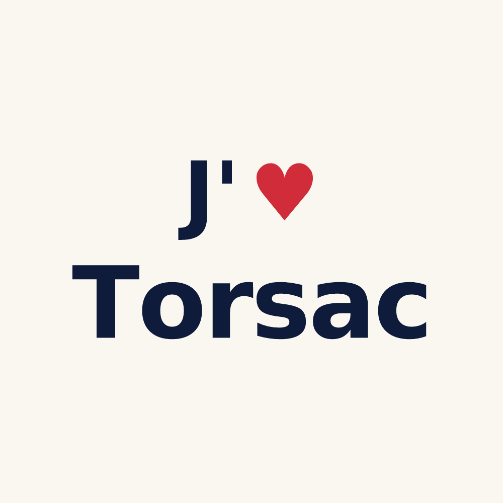 Tasse personnalisée Torsac — design J'aime Torsac