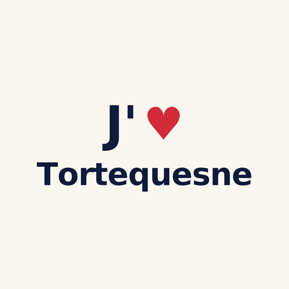 Tasse personnalisée Tortequesne — design J'aime Tortequesne