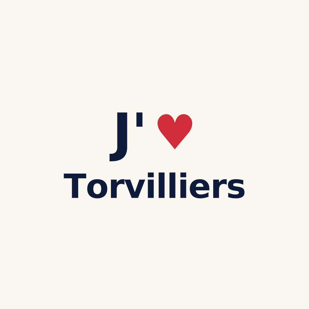 Tasse personnalisée Torvilliers — design « J'aime Torvilliers » imprimé sur la tasse