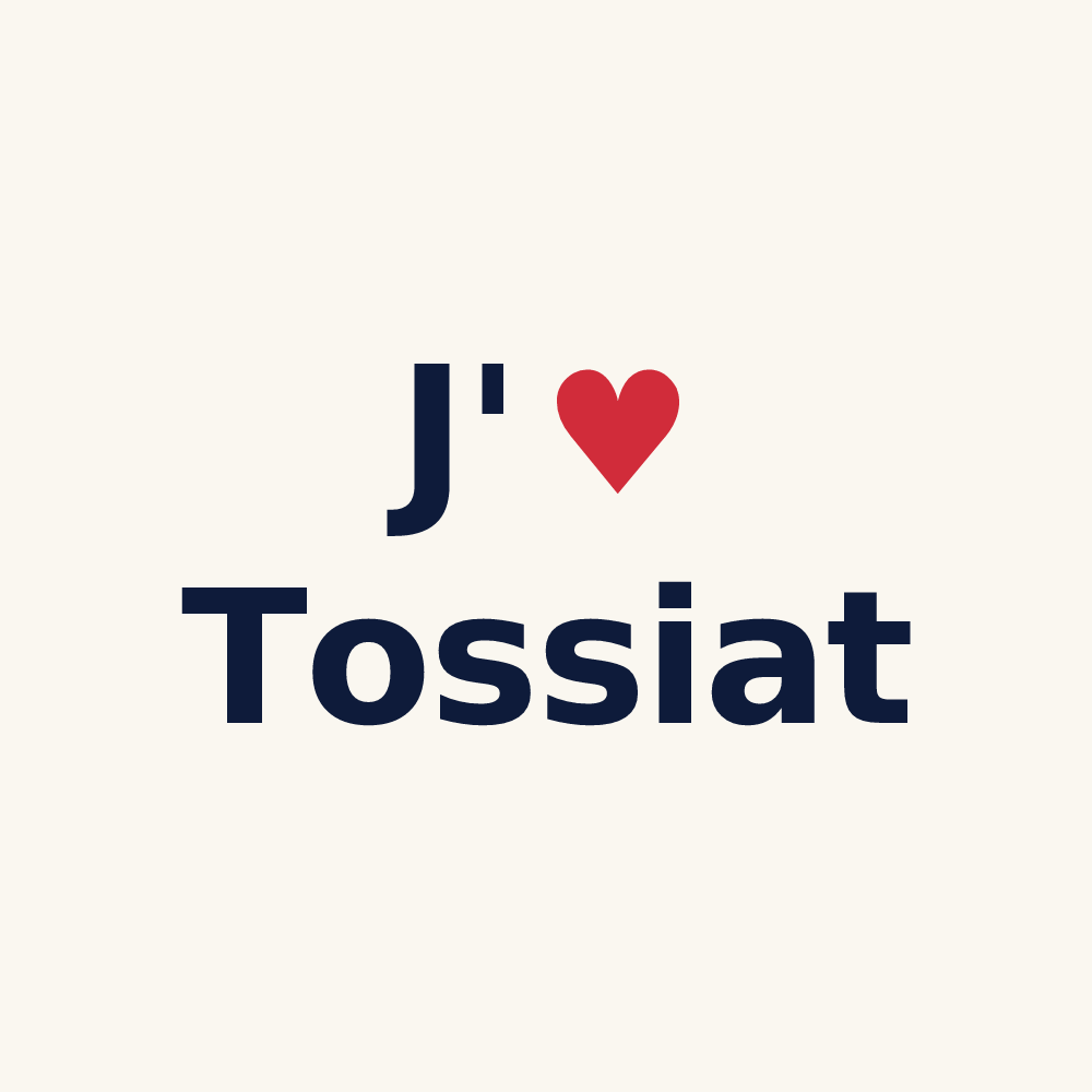 Tasse personnalisée Tossiat — design J'aime Tossiat