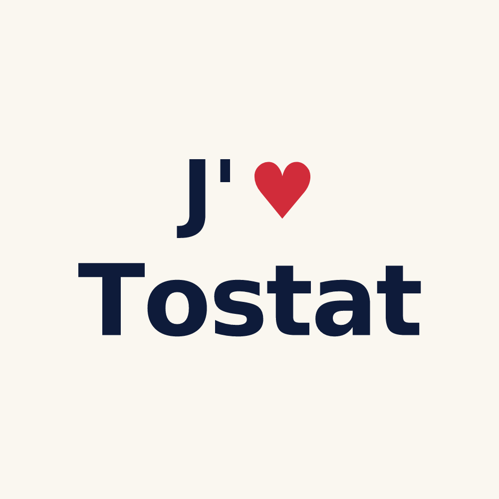 Tasse personnalisée Tostat — design J'aime Tostat