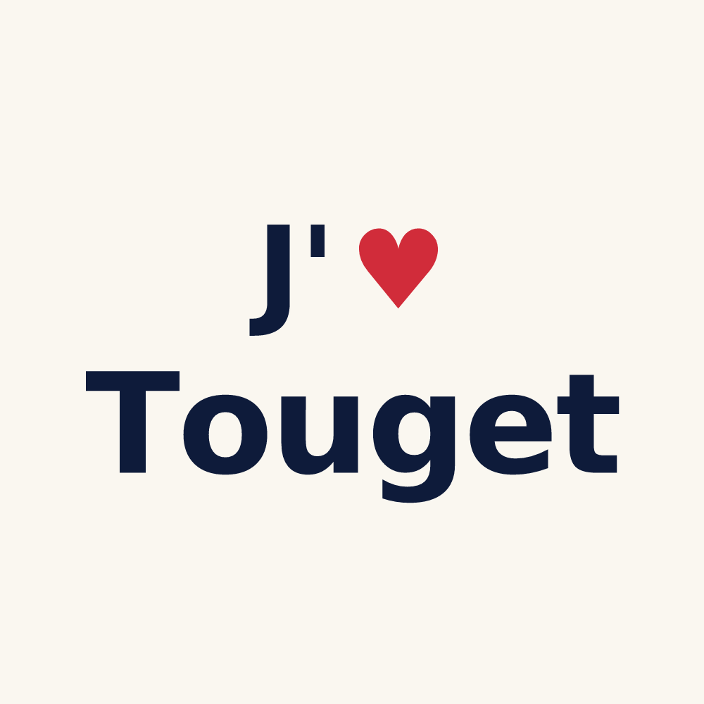 Tasse personnalisée Touget — design J'aime Touget